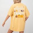 Will Trade Students For Candy Teacher Cute Halloween Women's Comfort Colors T-Shirt Back Print Mustard Will Trade Students For Candy Teacher Cute Halloween Women's Comfort Colors T-Shirt Back Print Mustard