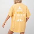 Which Witch Is Which Halloween Grammar Teacher Costume Women's Comfort Colors T-Shirt Back Print Mustard Which Witch Is Which Halloween Grammar Teacher Costume Women's Comfort Colors T-Shirt Back Print Mustard