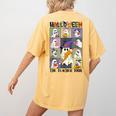 Women Halloween The Teacher Tour Ghosts Pencil Pumpkins Women's Comfort Colors T-Shirt Back Print Mustard Women Halloween The Teacher Tour Ghosts Pencil Pumpkins Women's Comfort Colors T-Shirt Back Print Mustard