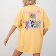 Women PE Teacher Back To School Physical Education Teacher Women's Comfort Colors T-Shirt Back Print Mustard