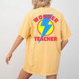 Wonder Teacher Teacher Halloween Tshirt Women's Comfort Colors T-Shirt Back Print Mustard Wonder Teacher Teacher Halloween Tshirt Women's Comfort Colors T-Shirt Back Print Mustard