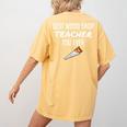 Wood Shop Teacher For Dad From Student Women's Comfort Colors T-Shirt Back Print Mustard
