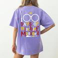 100 Days Of Mischief Managed Teacher Kid 100th Day Of School Women's Comfort Colors T-Shirt Back Print Violet 100 Days Of Mischief Managed Teacher Kid 100th Day Of School Women's Comfort Colors T-Shirt Back Print Violet