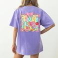 100 Days Of School Preppy 100th Day Of School Teacher Kids Women's Comfort Colors T-Shirt Back Print Violet 100 Days Of School Preppy 100th Day Of School Teacher Kids Women's Comfort Colors T-Shirt Back Print Violet