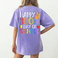 100 Days Of School Teacher And Student Women's Comfort Colors T-Shirt Back Print Violet 100 Days Of School Teacher And Student Women's Comfort Colors T-Shirt Back Print Violet