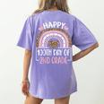 100th Day Of 2nd Grade 100 Days Of School Teacher Women's Comfort Colors T-Shirt Back Print Violet 100th Day Of 2nd Grade 100 Days Of School Teacher Women's Comfort Colors T-Shirt Back Print Violet