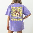 100th Day Of School Teacher Monkey Pun Banana For Men Women Girls Kids Women's Comfort Colors T-Shirt Back Print Violet