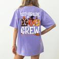 1st Grade Boo Crew Cute Ghost Halloween Teacher Kids Women's Comfort Colors T-Shirt Back Print Violet 1st Grade Boo Crew Cute Ghost Halloween Teacher Kids Women's Comfort Colors T-Shirt Back Print Violet