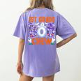 1st Grade Boo Crew First Grade Teacher Kids Happy Halloween Women's Comfort Colors T-Shirt Back Print Violet