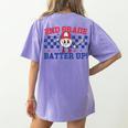 2nd Grade Batter Up Back To School Baseball Teacher Kids Women's Comfort Colors T-Shirt Back Print Violet