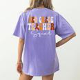 2nd Grade Teacher Squad Cute Women Groovy Fall Autumn Lovers Women's Comfort Colors T-Shirt Back Print Violet 2nd Grade Teacher Squad Cute Women Groovy Fall Autumn Lovers Women's Comfort Colors T-Shirt Back Print Violet