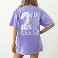 2nd Grade Typography Team 2nd Grade Teacher Back To School Women's Comfort Colors T-Shirt Back Print Violet 2nd Grade Typography Team 2nd Grade Teacher Back To School Women's Comfort Colors T-Shirt Back Print Violet
