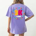 3K Team & Teacher Squad Threes Crew PreK Elementary Team Women's Comfort Colors T-Shirt Back Print Violet 3K Team & Teacher Squad Threes Crew PreK Elementary Team Women's Comfort Colors T-Shirt Back Print Violet