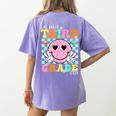 In My 3rd Grade Era Back To School Smile Face Teacher Kid Women's Comfort Colors T-Shirt Back Print Violet