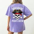 3rd Grade Pirate Crew Halloween Costume Student Teacher Women's Comfort Colors T-Shirt Back Print Violet