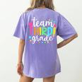 3rd Grade Team Pencil Teacher Student Back To School Girls Women's Comfort Colors T-Shirt Back Print Violet 3rd Grade Team Pencil Teacher Student Back To School Girls Women's Comfort Colors T-Shirt Back Print Violet