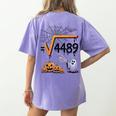 4489 Square Root 67 Math Teacher Halloween Costume Professor Women's Comfort Colors T-Shirt Back Print Violet 4489 Square Root 67 Math Teacher Halloween Costume Professor Women's Comfort Colors T-Shirt Back Print Violet