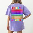 50 Days Of School Hearts Teacher Happy 50th Day Of School Women's Comfort Colors T-Shirt Back Print Violet