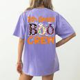 5th Grade Boo Crew Teacher Fifth Grade Halloween Women's Comfort Colors T-Shirt Back Print Violet