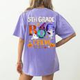 5th Grade Boo Crew Teacher Student Halloween Costume For Men Women Kids Women's Comfort Colors T-Shirt Back Print Violet