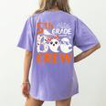 5th Grade Boo Crew Teachers Students Ghost Halloween Women's Comfort Colors T-Shirt Back Print Violet