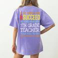 5th Grade Teacher Appreciation Women's Comfort Colors T-Shirt Back Print Violet 5th Grade Teacher Appreciation Women's Comfort Colors T-Shirt Back Print Violet