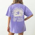5th Grade Teacher By Day Witch By Night Halloween Women's Comfort Colors T-Shirt Back Print Violet 5th Grade Teacher By Day Witch By Night Halloween Women's Comfort Colors T-Shirt Back Print Violet