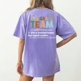 5TH Grade Team Teacher Like A Normal Team Fifth Grade Women's Comfort Colors T-Shirt Back Print Violet 5TH Grade Team Teacher Like A Normal Team Fifth Grade Women's Comfort Colors T-Shirt Back Print Violet