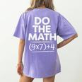 6 7 Six Seven Math Teacher Gen Z Alpha Meme Slang Boys Girls Women's Comfort Colors T-Shirt Back Print Violet
