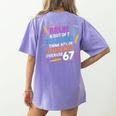 6 Out Of 7 Teachers Think 67 Of Students Overuse 67 Meme Women's Comfort Colors T-Shirt Back Print Violet