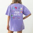60 Year Old Math Teacher Square Root Of 3600 60th Birthday Women's Comfort Colors T-Shirt Back Print Violet