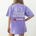 67 Don't Say 6-7 Again Teacher Shirt 67 Sarcastic Meme Women's Comfort Colors T-Shirt Back Print Violet 67 Don't Say 6-7 Again Teacher Shirt 67 Sarcastic Meme Women's Comfort Colors T-Shirt Back Print Violet