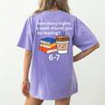 67 Meme English Teacher Reading Book Lover Humor Women's Comfort Colors T-Shirt Back Print Violet