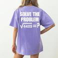 67 Meme Math Six Seven Teacher Brainrot Joke Women's Comfort Colors T-Shirt Back Print Violet
