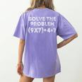 67 Meme PEMDAS Math Teacher Student Brainrot Joke Women's Comfort Colors T-Shirt Back Print Violet