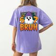 67 Teacher Ghost Six Seven Meme Math Equation Bruh Halloween Women's Comfort Colors T-Shirt Back Print Violet
