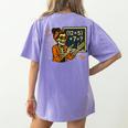 67 Teacher Halloween Skeleton Six Seven Meme Math Women's Comfort Colors T-Shirt Back Print Violet