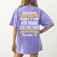 6th Grade Social Studies Teacher Appreciation Women's Comfort Colors T-Shirt Back Print Violet 6th Grade Social Studies Teacher Appreciation Women's Comfort Colors T-Shirt Back Print Violet