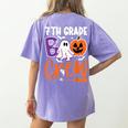 7th Grade Boo Crew Teacher Student Halloween Costume Women's Comfort Colors T-Shirt Back Print Violet 7th Grade Boo Crew Teacher Student Halloween Costume Women's Comfort Colors T-Shirt Back Print Violet