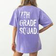 7th Grade Squad Back To School Student Teacher Women's Comfort Colors T-Shirt Back Print Violet