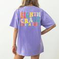 8th Grade Dream Team Teachers Boys Kids Retro Back To School Women's Comfort Colors T-Shirt Back Print Violet