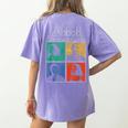 Abbott Elementary Colorful Pop Art Teachers TV Show Women's Comfort Colors T-Shirt Back Print Violet Abbott Elementary Colorful Pop Art Teachers TV Show Women's Comfort Colors T-Shirt Back Print Violet