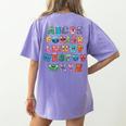 ABC Cute Monster Alphabet Halloween Teacher Costume Kids Women's Comfort Colors T-Shirt Back Print Violet ABC Cute Monster Alphabet Halloween Teacher Costume Kids Women's Comfort Colors T-Shirt Back Print Violet