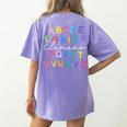 ABC Elemeno Kindergarten Teacher Boy Girl Kid Back To School Women's Comfort Colors T-Shirt Back Print Violet ABC Elemeno Kindergarten Teacher Boy Girl Kid Back To School Women's Comfort Colors T-Shirt Back Print Violet