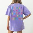 ABC Sign Language Chart Teacher Hand Letter Alphabet ASL Women's Comfort Colors T-Shirt Back Print Violet ABC Sign Language Chart Teacher Hand Letter Alphabet ASL Women's Comfort Colors T-Shirt Back Print Violet