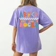 ABCD Kindergarten Rocks Back To School Teacher Kindergarten Women's Comfort Colors T-Shirt Back Print Violet