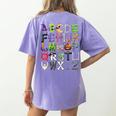 ABCs Alphabet Halloween Learning Kindergarten Teachers Women's Comfort Colors T-Shirt Back Print Violet ABCs Alphabet Halloween Learning Kindergarten Teachers Women's Comfort Colors T-Shirt Back Print Violet
