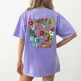 ABCs Learning Kindergarten Teacher Christmas Lights Alphabet For Men Women Kids Women's Comfort Colors T-Shirt Back Print Violet
