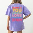 Admit It You Low Key Love 6th Grade Bruh Teacher Squad Life Women's Comfort Colors T-Shirt Back Print Violet Admit It You Low Key Love 6th Grade Bruh Teacher Squad Life Women's Comfort Colors T-Shirt Back Print Violet