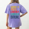 Admit It You Low Key Love ELA Bruh First Day School Teacher Women's Comfort Colors T-Shirt Back Print Violet Admit It You Low Key Love ELA Bruh First Day School Teacher Women's Comfort Colors T-Shirt Back Print Violet